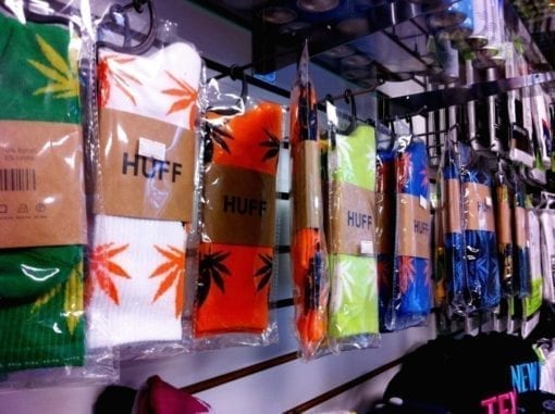 Hemp Leaf Socks by Huff at Supernova Smoke Shop