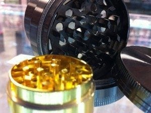 Black and Gold 4 Piece Metal Herb Grinders.