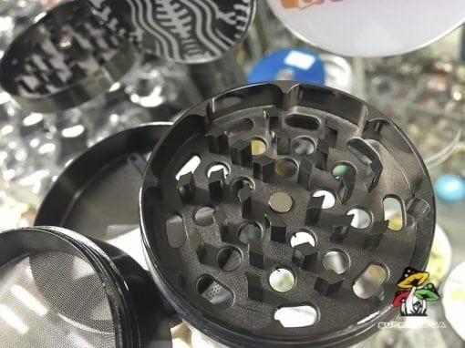 Close-Up Photo of the Interior of an herb grinder.