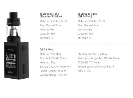 Smok Q-Box Kit Specifications