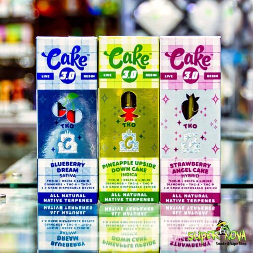 Cake 3.0 TKO Blend 3g Disposable Device with THC-M, Delta 8, THC-A, THC-P.