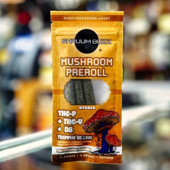 Shruum Buzz THC-P Trippin Blend Mushroom Preroll