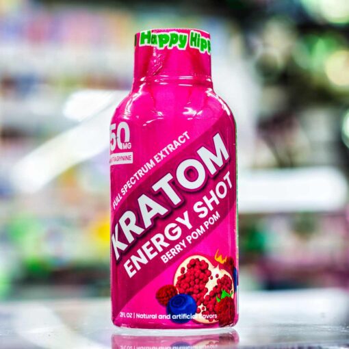Happy Hippo Kratom Energy Shot - Berry Pom Pom